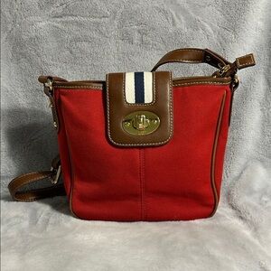 CHAPS Burgundy and Brown Women's Crossbody Bag